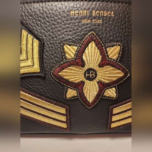 Henri bendel Black Military backpack with patch detail - Picture 3 of 12